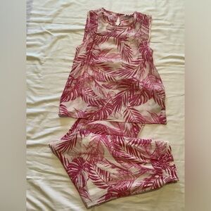Nanette Lepore Pink Tropical Leaf  Set